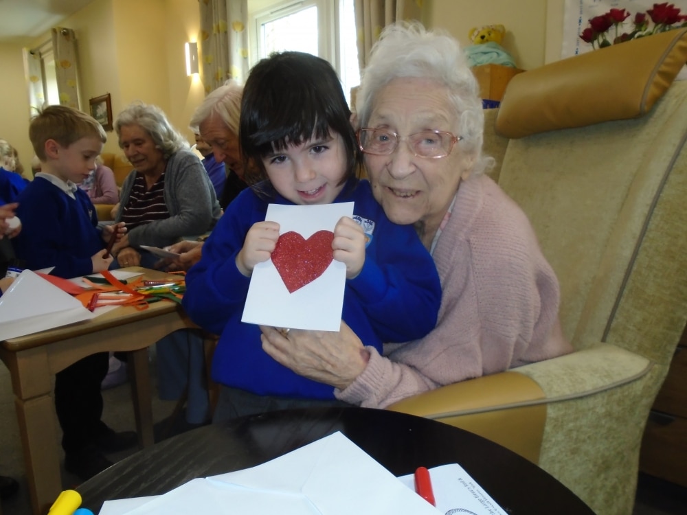 Tonbridge pupils create art with a heart after visiting care home for year